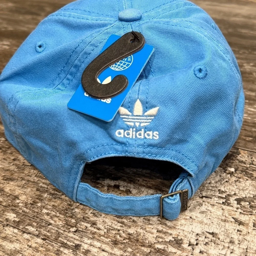 Adidas Originals Hat Relaxed Strapback Pulse Blue White Mens Cap Logo Golf NWT - Picture 7 of 11